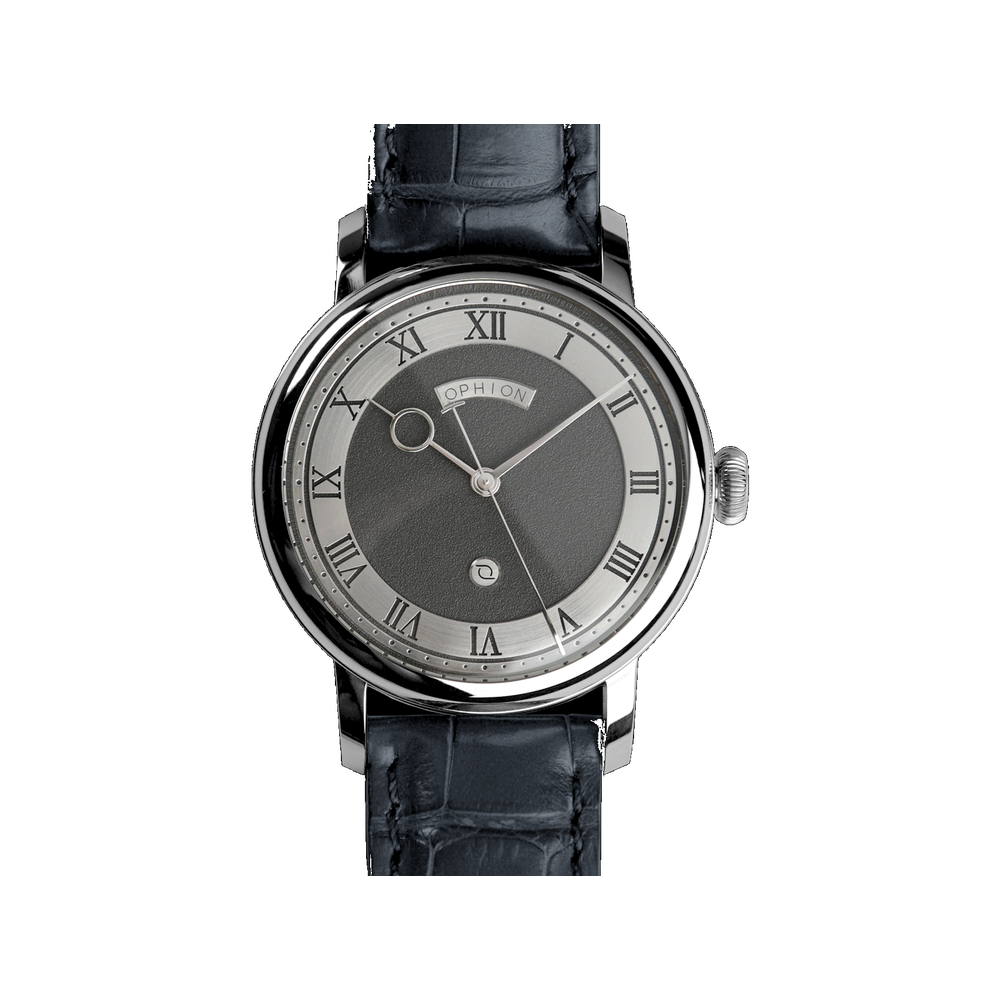 Ophion OPH786 Granular Grey Nickel Grey Dial Straps