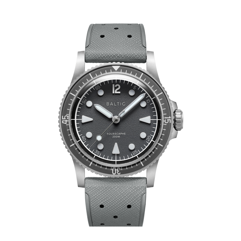 Baltic Aquascaphe MK2 Grey 37mm No Date Grey Dial Straps