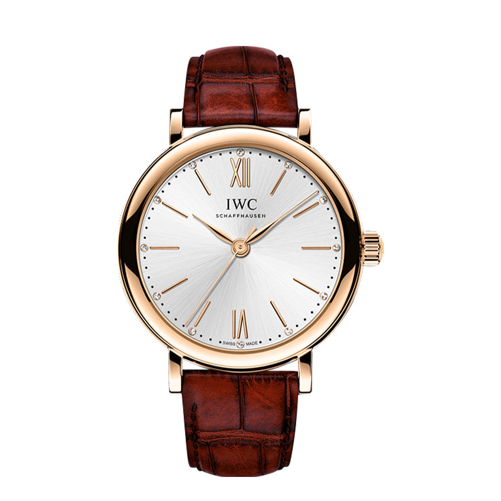 IWC Portofino 34 Rose Gold / Silver / Santoni