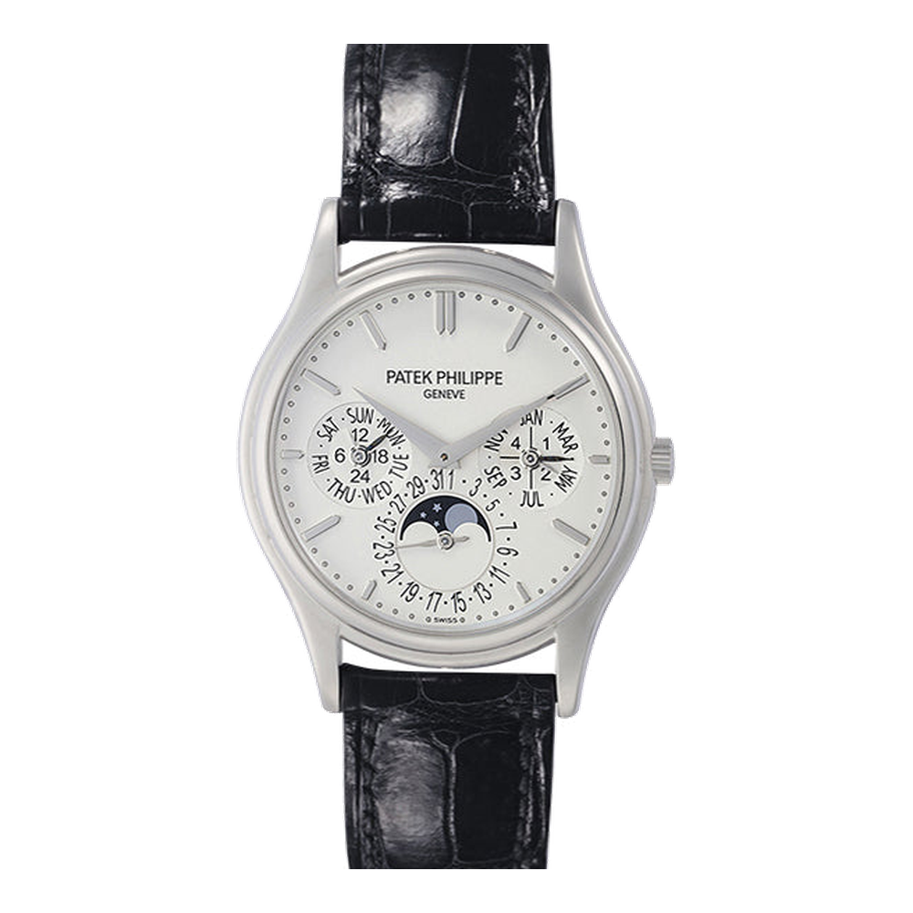 Patek Philippe Perpetual Calendar 5140 White Gold White Dial Straps