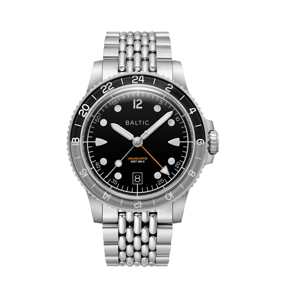 Baltic Aquascaphe GMT MK-II Grey Black Dial Straps