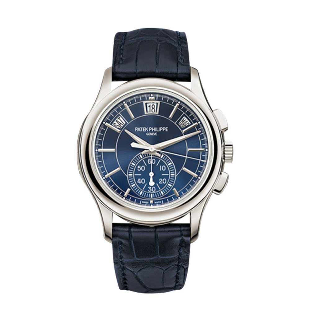 Patek Philippe Annual Calendar Chronograph 5905 Platinum / Blue