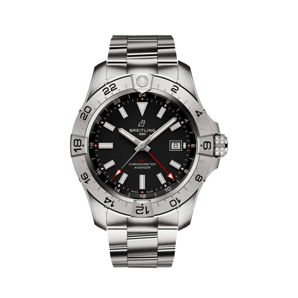 Breitling Avenger Automatic GMT 44 Black Dial Straps