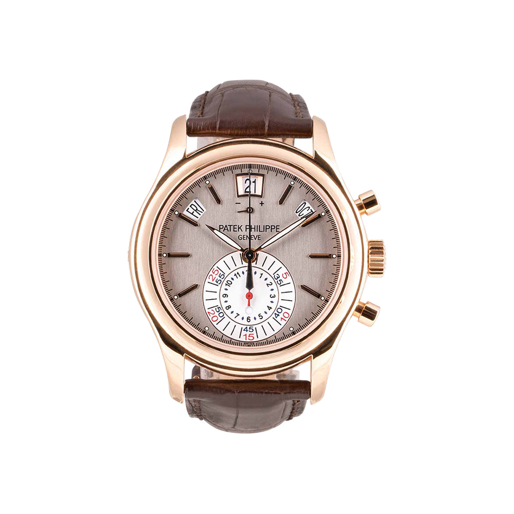 Patek Philippe Annual Calendar Chronograph 5960 Rose Gold / Grey Grey Dial Straps