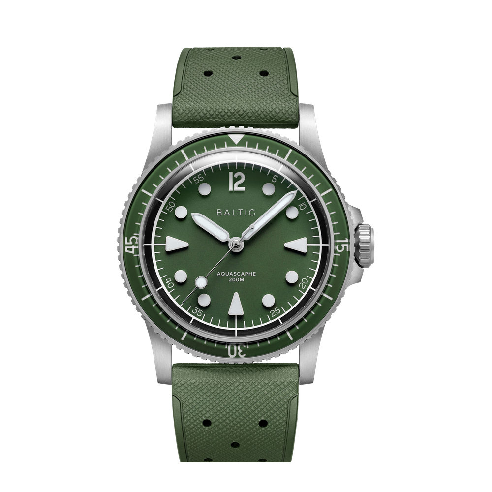 Baltic Aquascaphe MK2 Green 37mm No Date Green Dial Straps