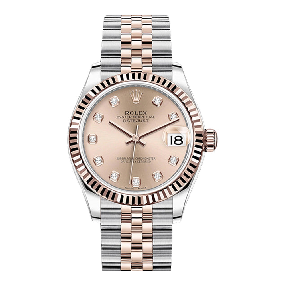 Rolex Datejust 31 Rolesor Everose Fluted / Jubilee / Pink Diamond