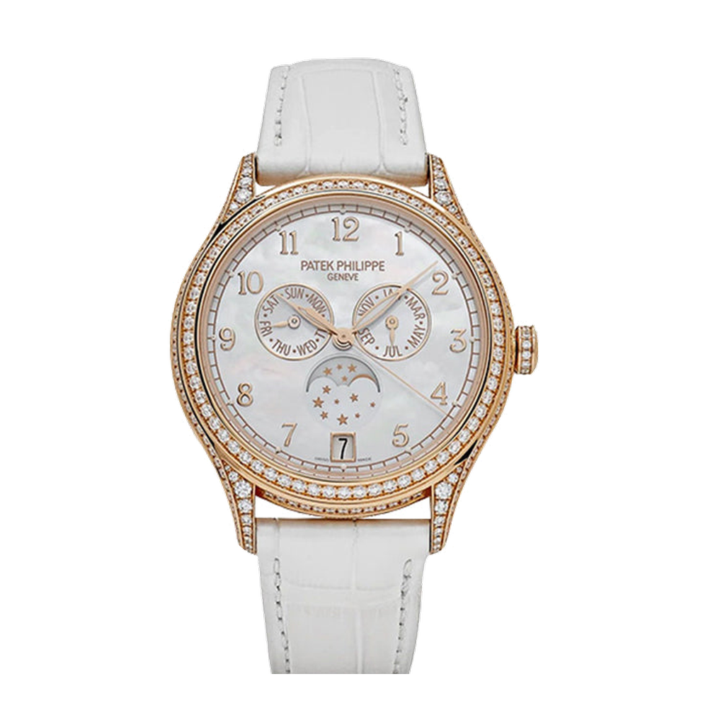 Patek Philippe Annual Calendar 4948 Rose Gold / Mother of Pearl White Dial Straps