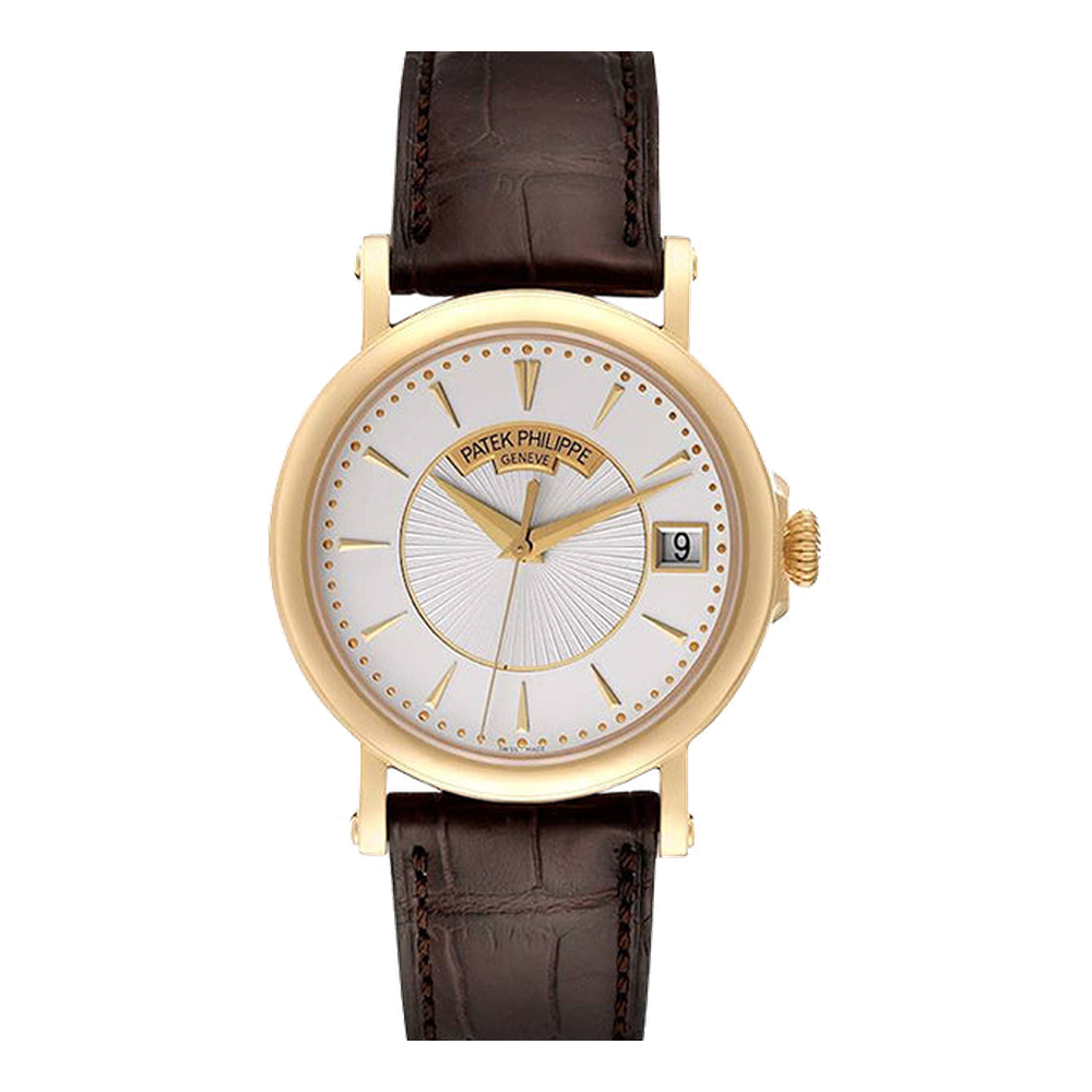 Patek Philippe Calatrava 5153 Yellow Gold/Silver White Dial Straps