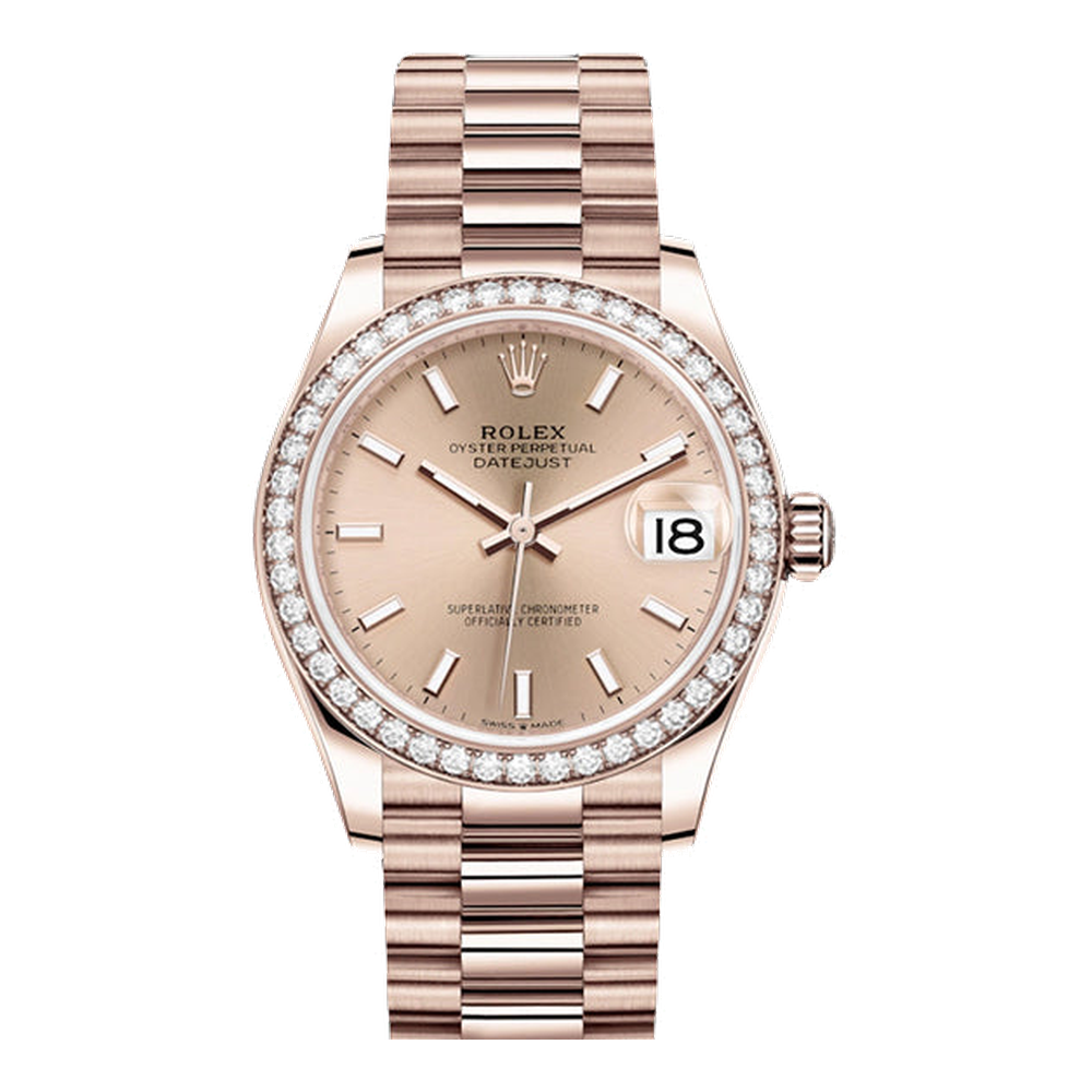 Rolex Datejust 31 Rose Gold / Diamond / Rose / President