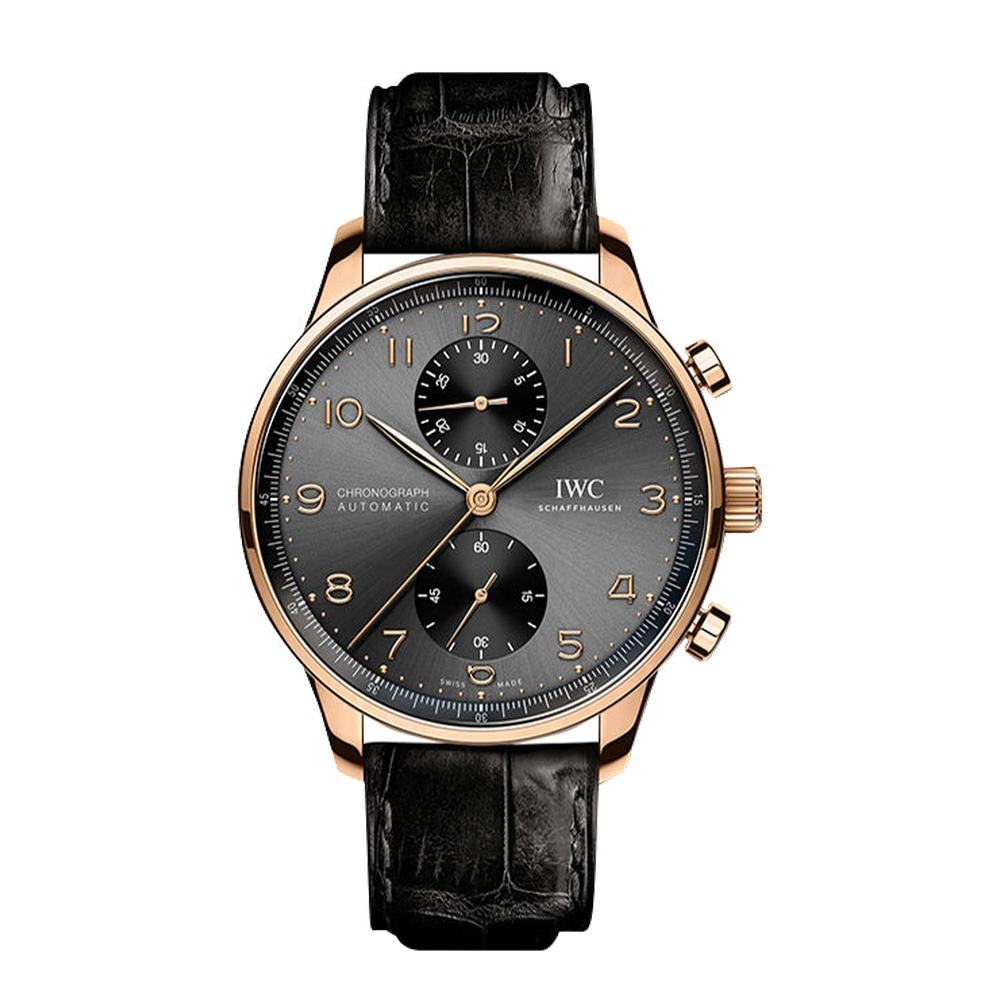 IWC Portugieser Chronograph Rose Gold / Black