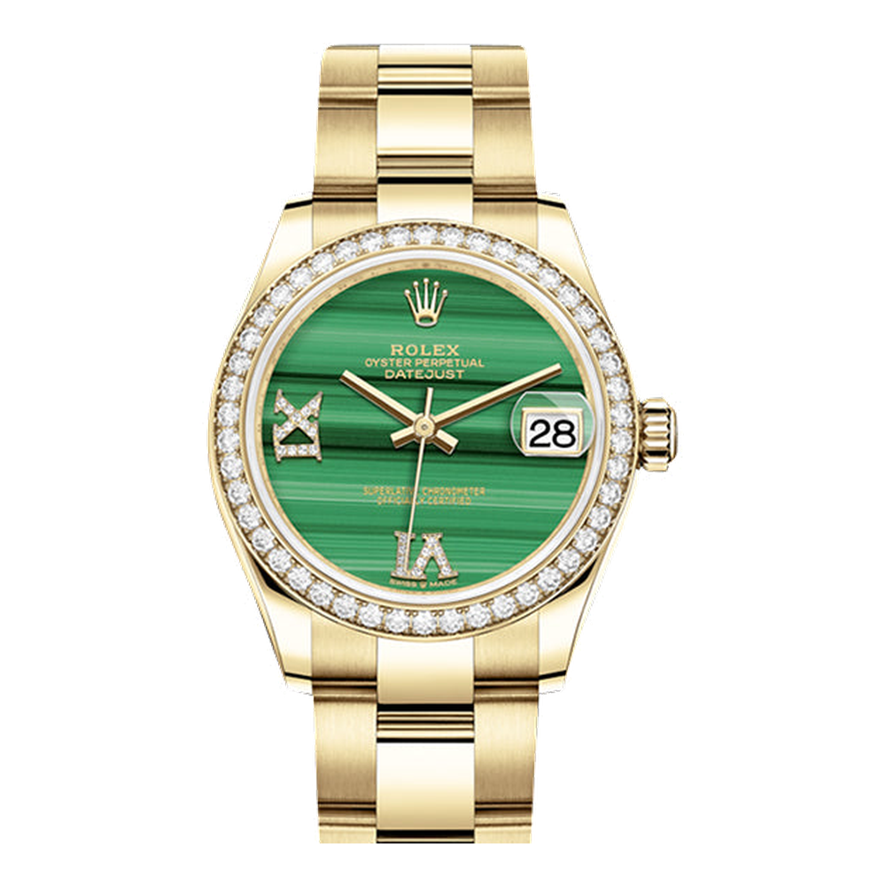 Rolex Datejust 31 Yellow Gold / Diamond / Malachite / Oyster