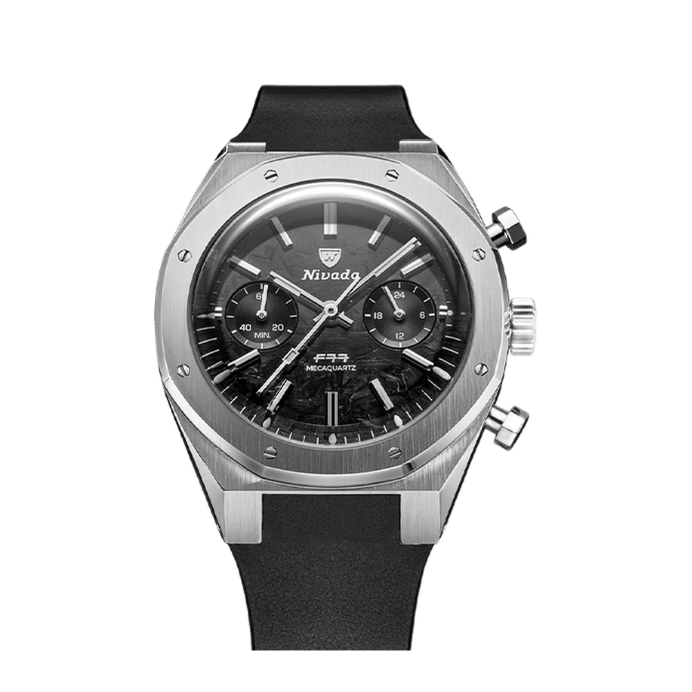 Nivada Grenchen F77  Sst Chrono Mecaquartz Carbon Mk2 - 38Mm