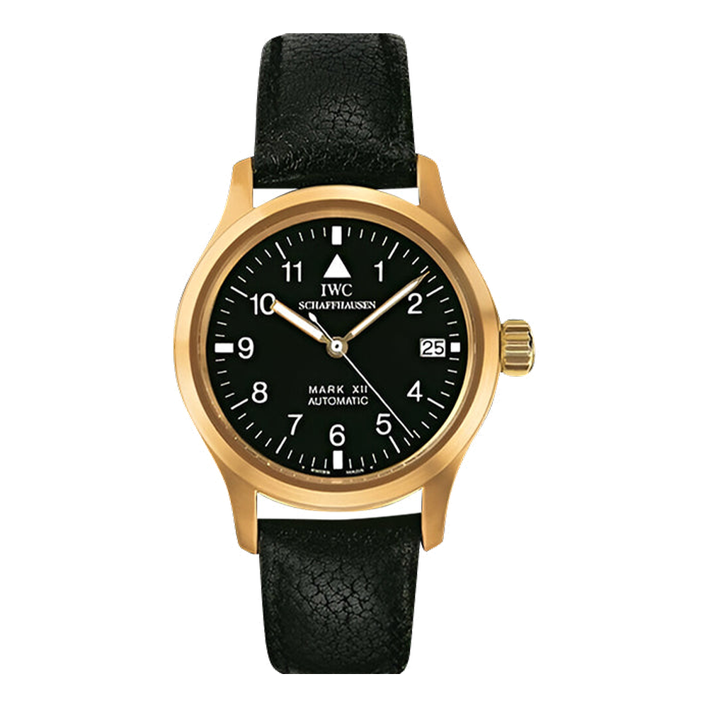 IWC Lady Pilot's Watch Mark XII Yellow Gold / Black / Strap