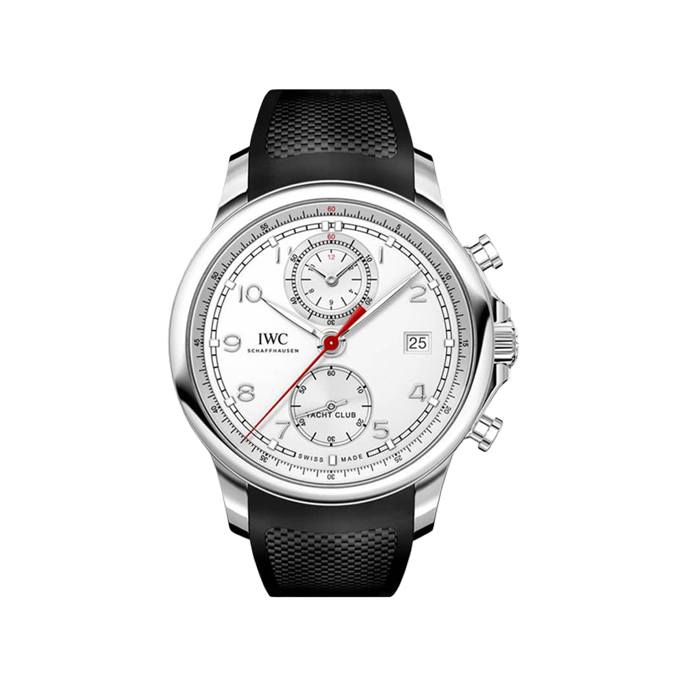 IWC Portuguese Yacht Club Chronograph 43.5 Stainless Steel / Silver Grey Dial Straps
