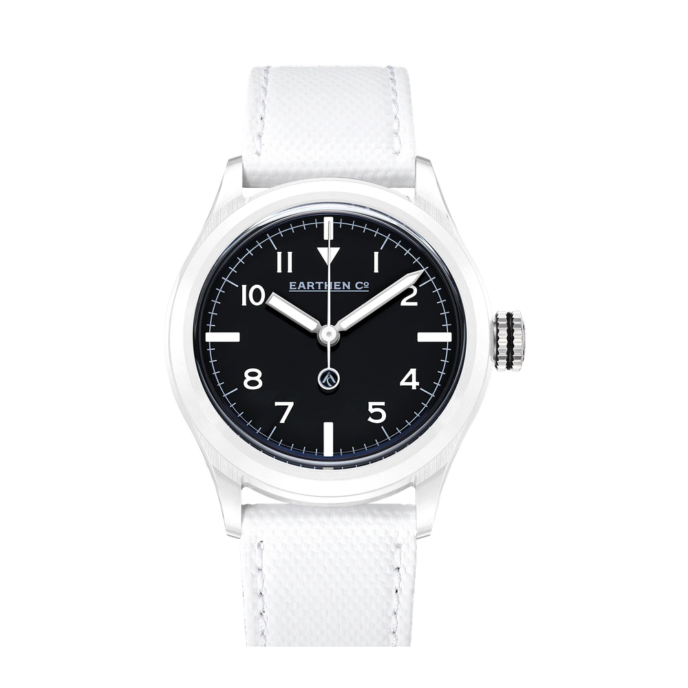 Earthen Whiteout Black Dial Straps