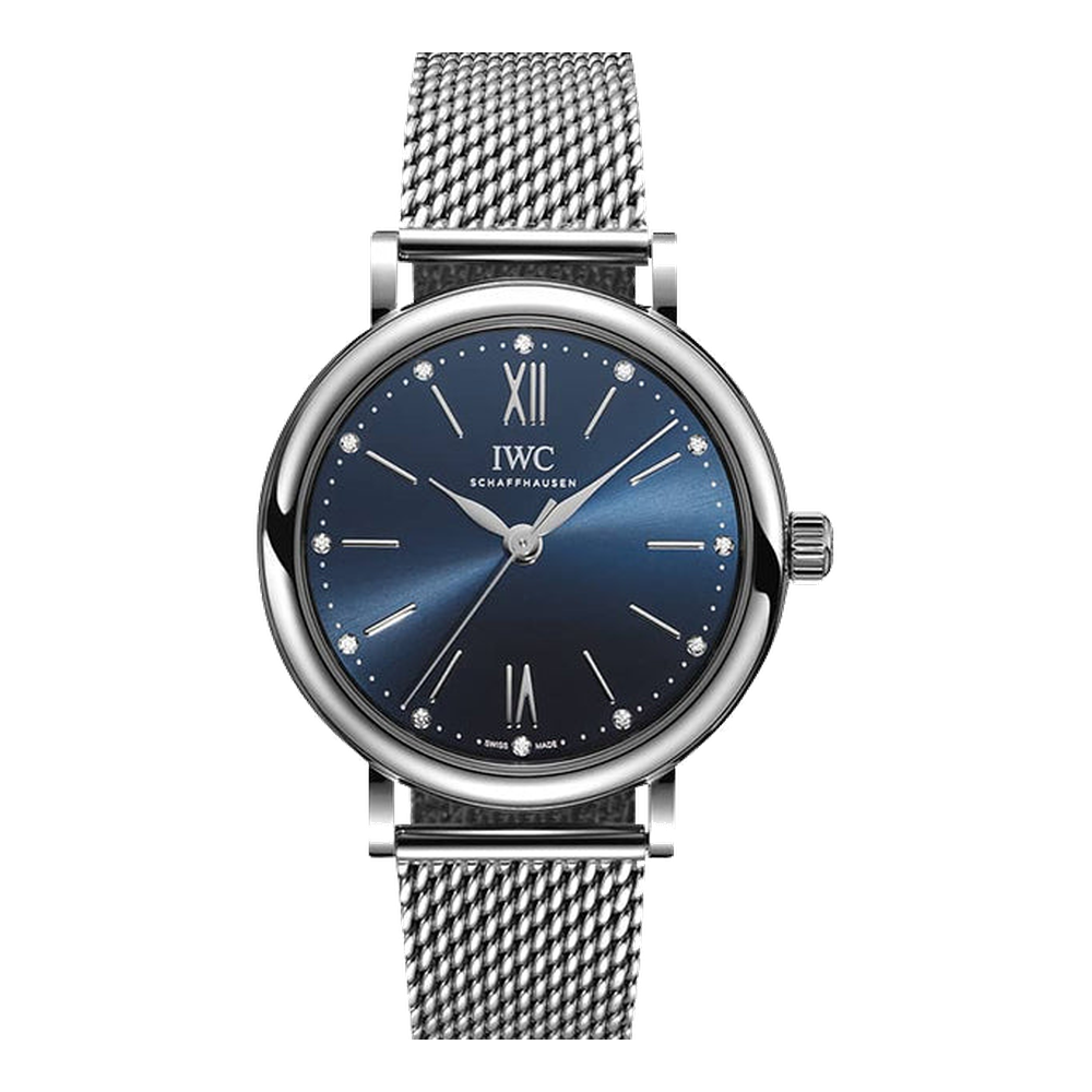 IWC Portofino 34 Stainless Steel / Blue / Mesh