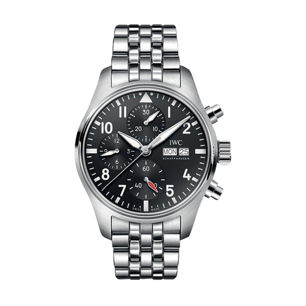 IWC Pilot's Watch Chronograph 41 Stainless Steel / Black / Bracelet