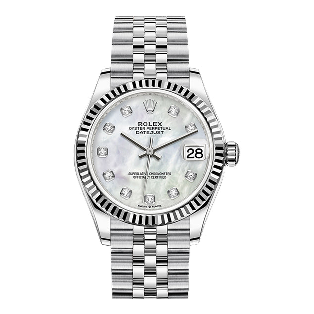 Rolex Datejust 31 Stainless Steel Fluted / Jubilee / MOP White Dial Straps