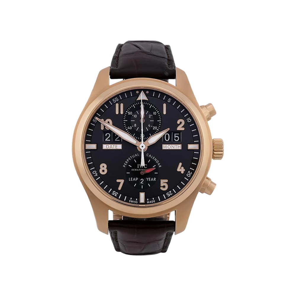 IWC Pilot's Watch Spitfire Perpetual Calendar Digital Date Month Stainless Steel