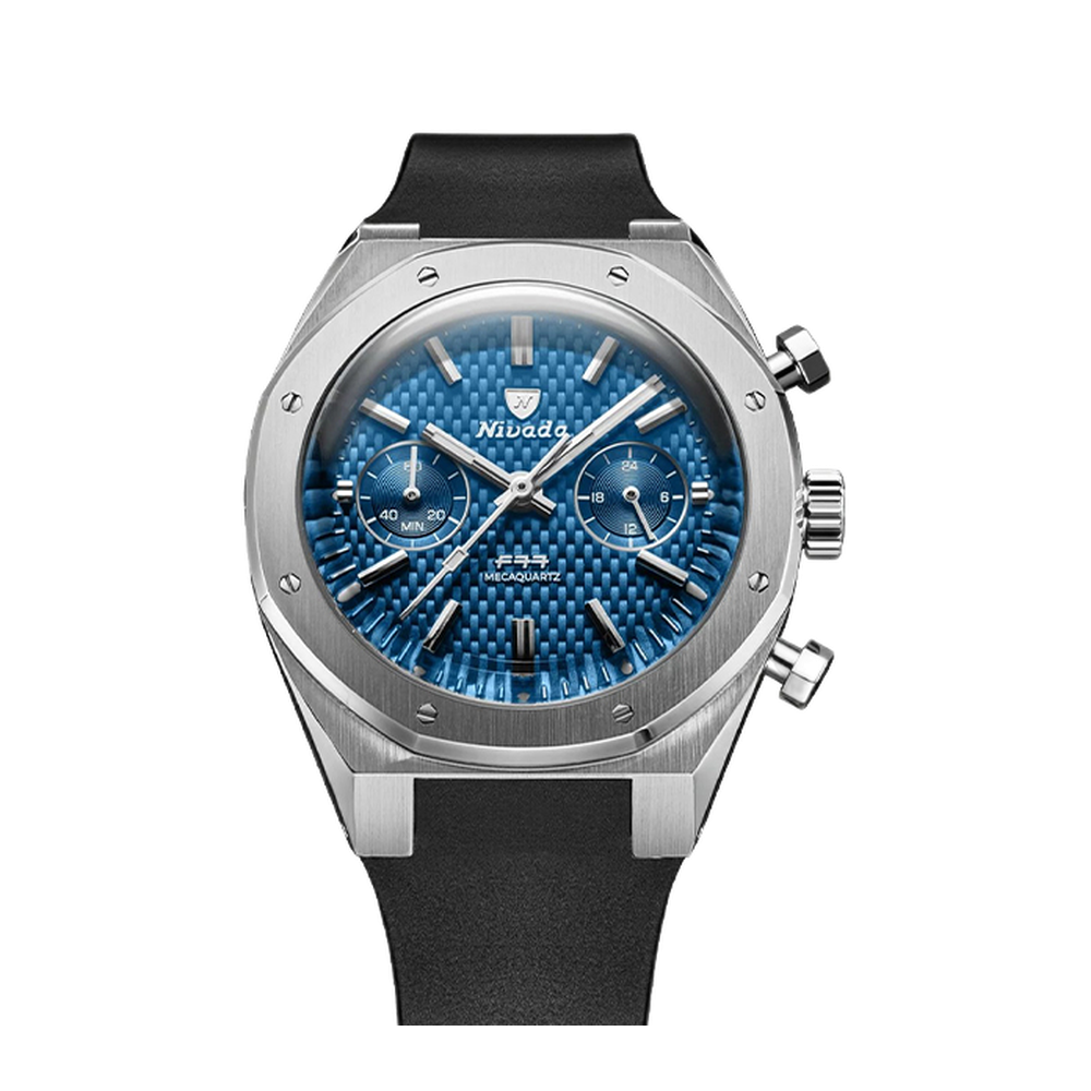 Nivada Grenchen F77 Sst Chrono Mecaquartz Blue Mk2 - 38Mm