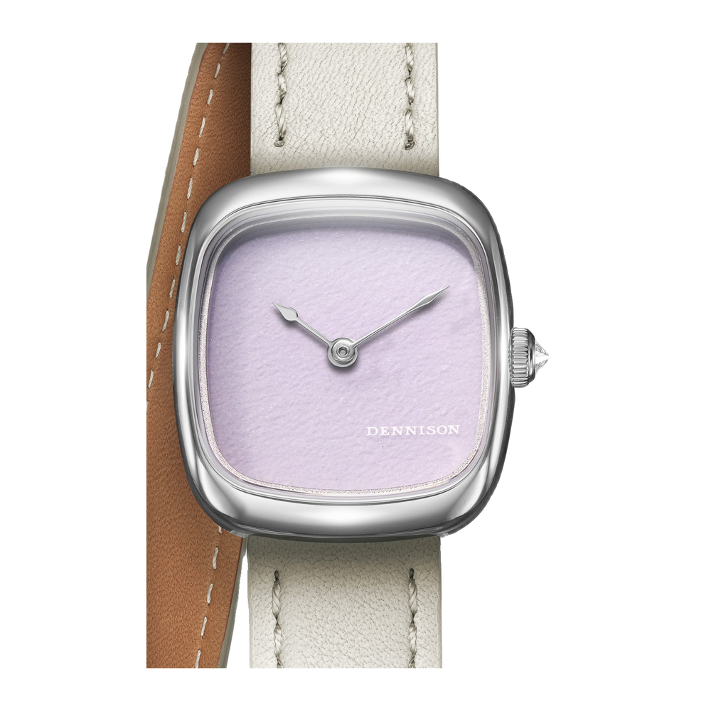 Dennison Mini Pink Malaysian Jade In Steel Pink/Salmon Dial Straps