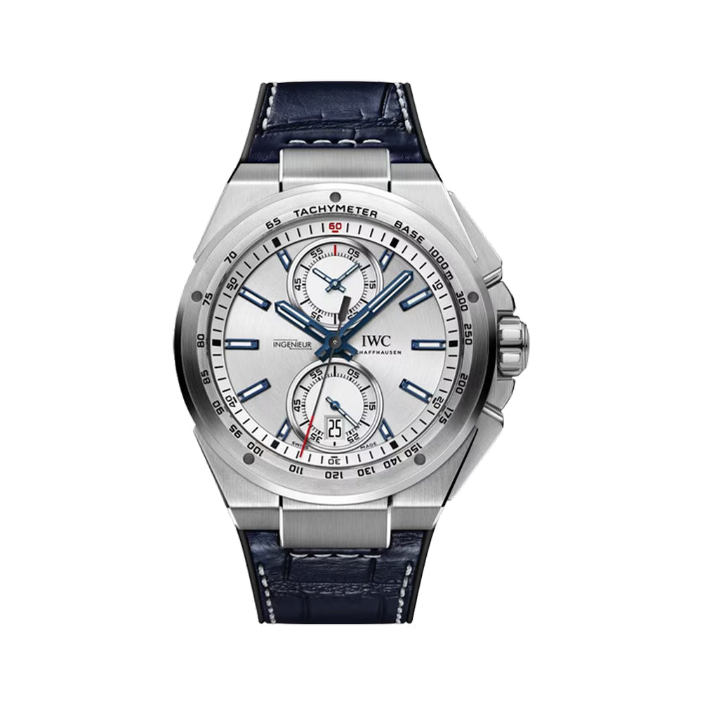 IWC Ingenieur Chronograph Racer White Dial Straps