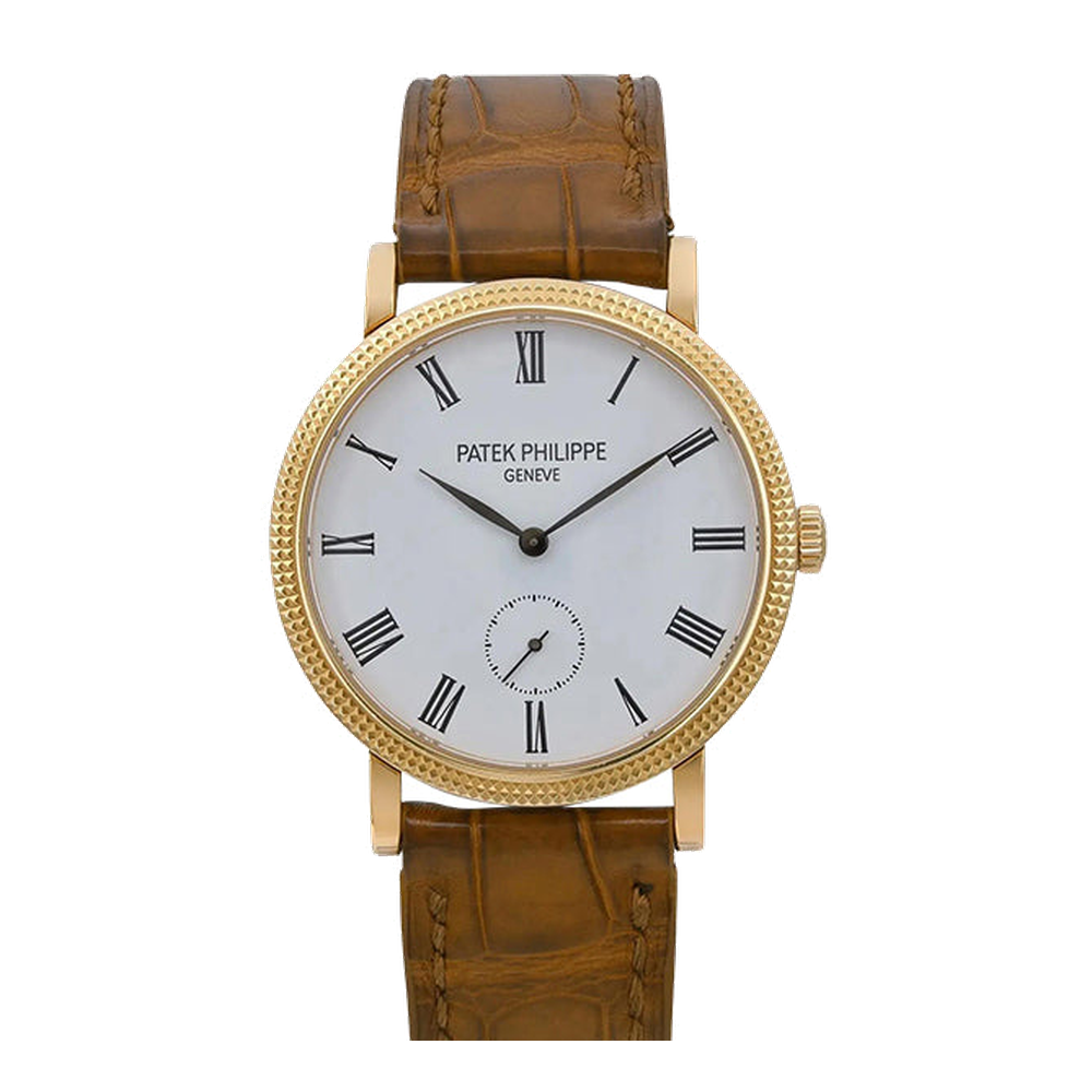 Patek Philippe Calatrava 7119 Yellow Gold White Dial Straps