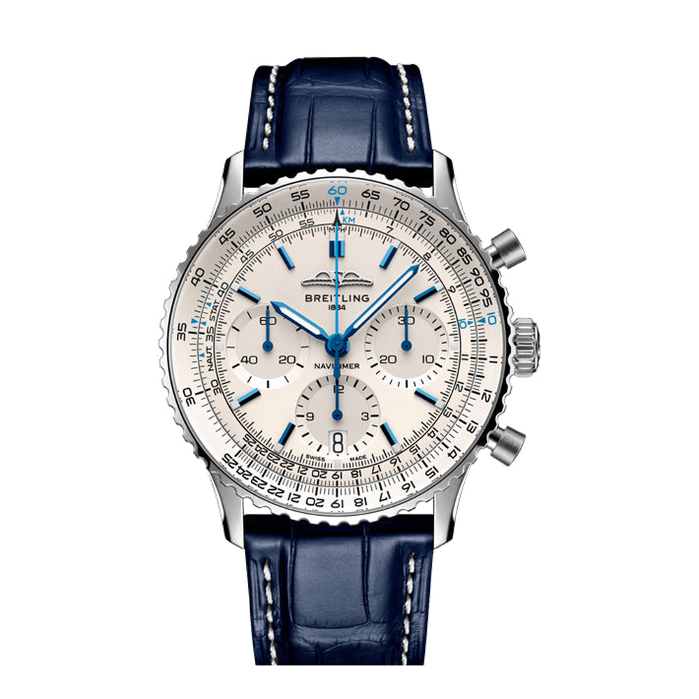 Breitling Navitimer B01 Chronograph 41 White Dial Straps