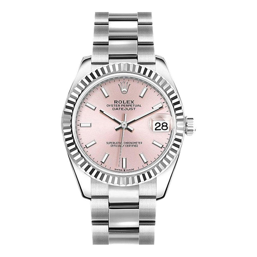 Rolex Datejust 31 Stainless Steel Fluted / Oyster / Pink