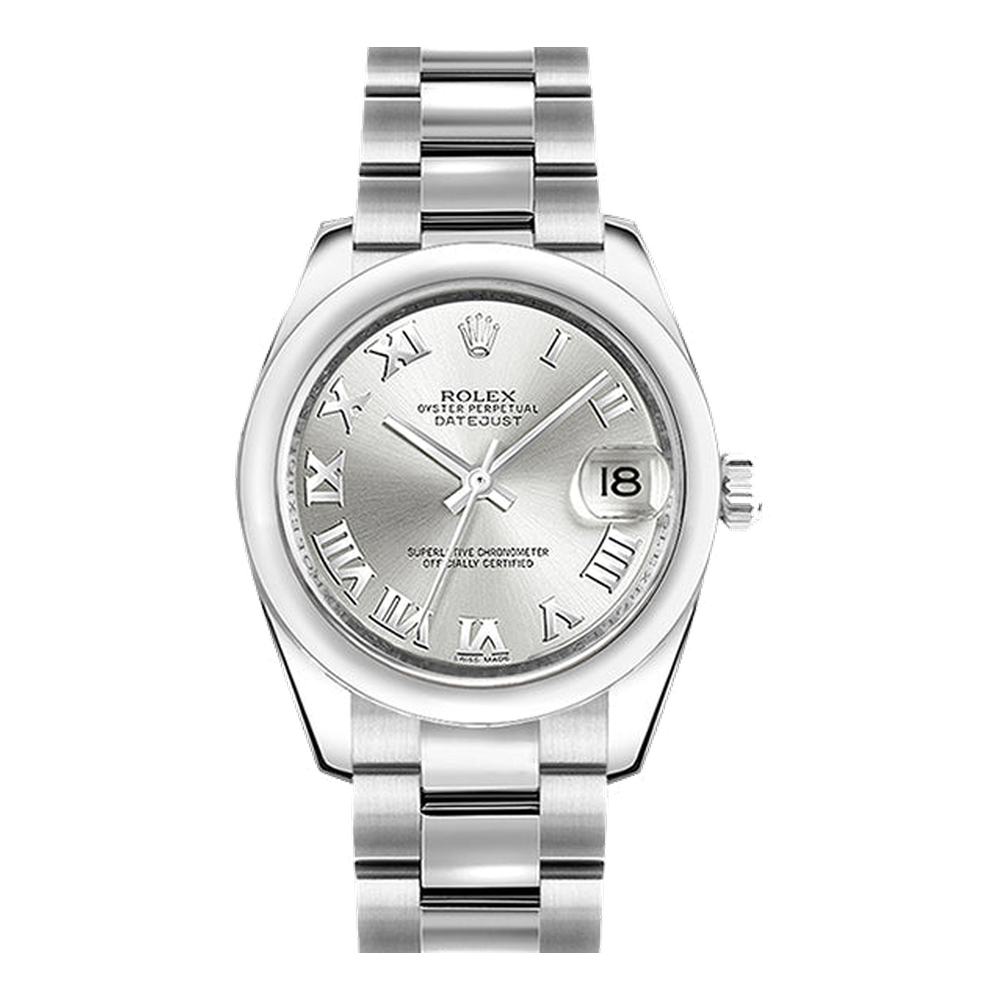 Rolex Datejust 31 Stainless Steel Domed / Oyster / Rhodium Roman