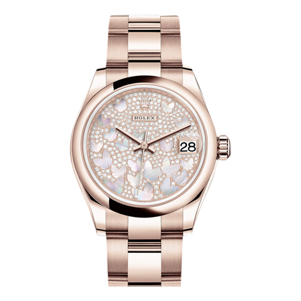 Rolex Datejust 31 Rose Gold / Domed / Butterfly / Oyster