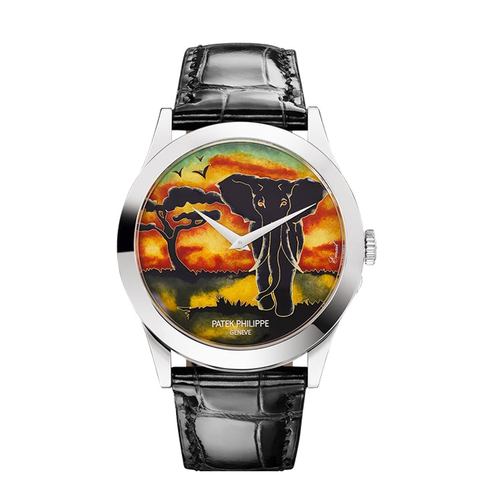 Patek Philippe Calatrava 5089 White Gold/African Elephant Multi Dial Straps