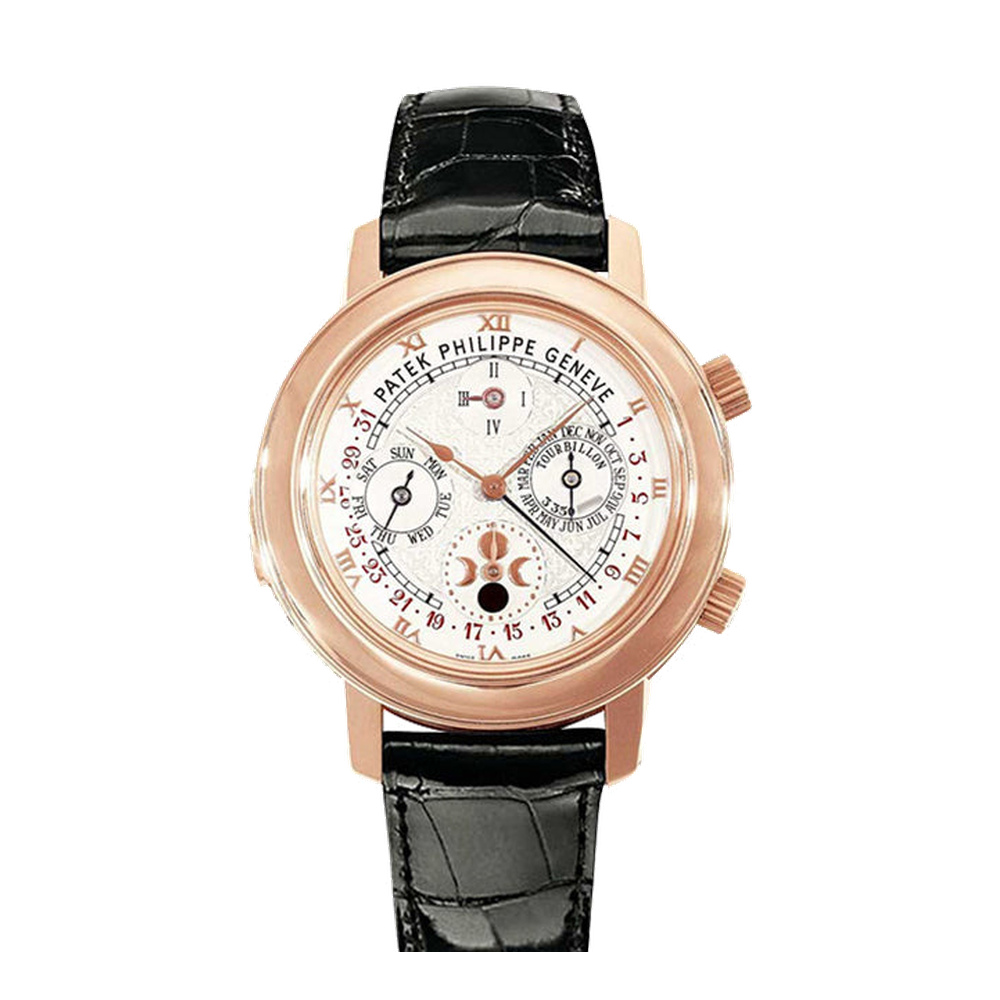 Patek Philippe Sky Moon Tourbillon Yellow Gold Natural / Cream Dial Straps