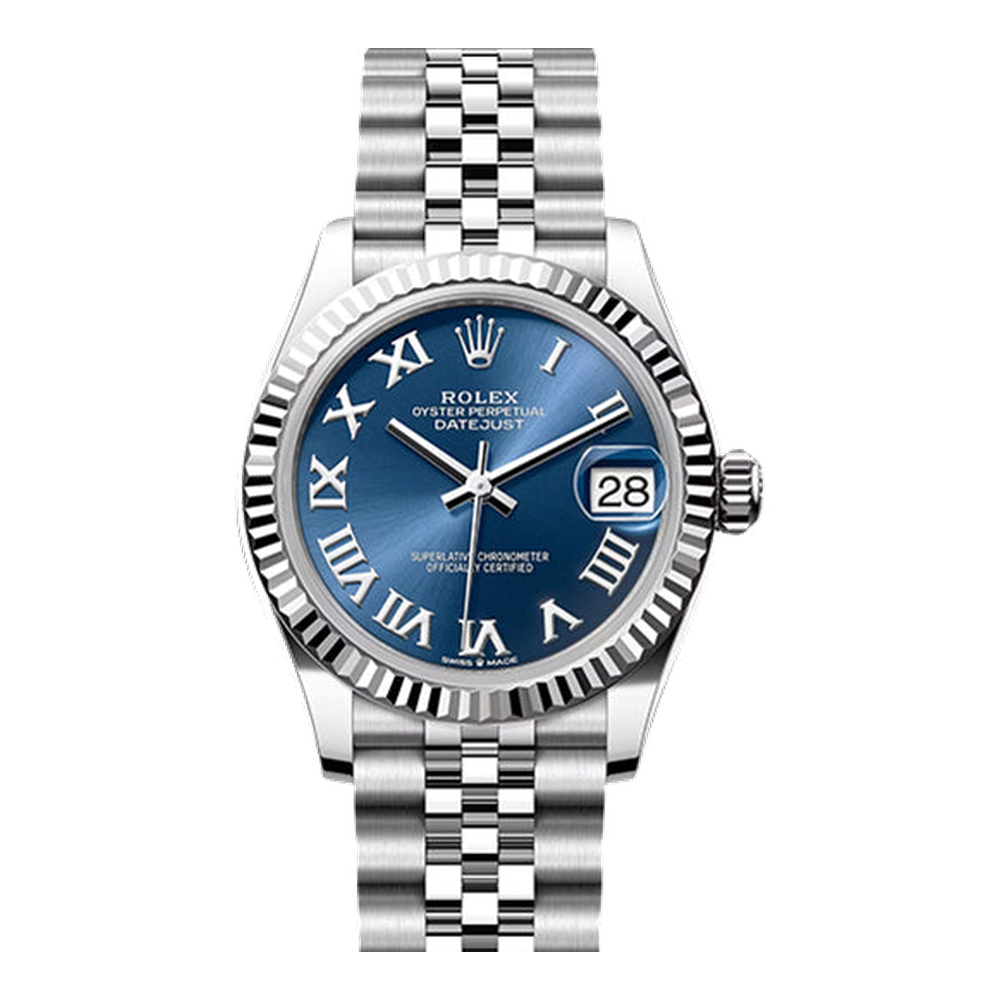 Rolex Datejust 31 Stainless Steel / Fluted / Blue - Roman / Jubilee