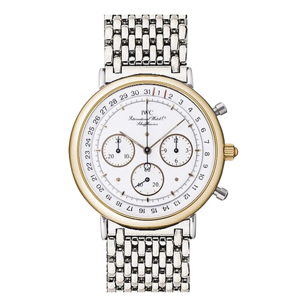 IWC Portofino Chronograph MecaQuartz Stainless Steel / Yellow Gold / White / Bracelet