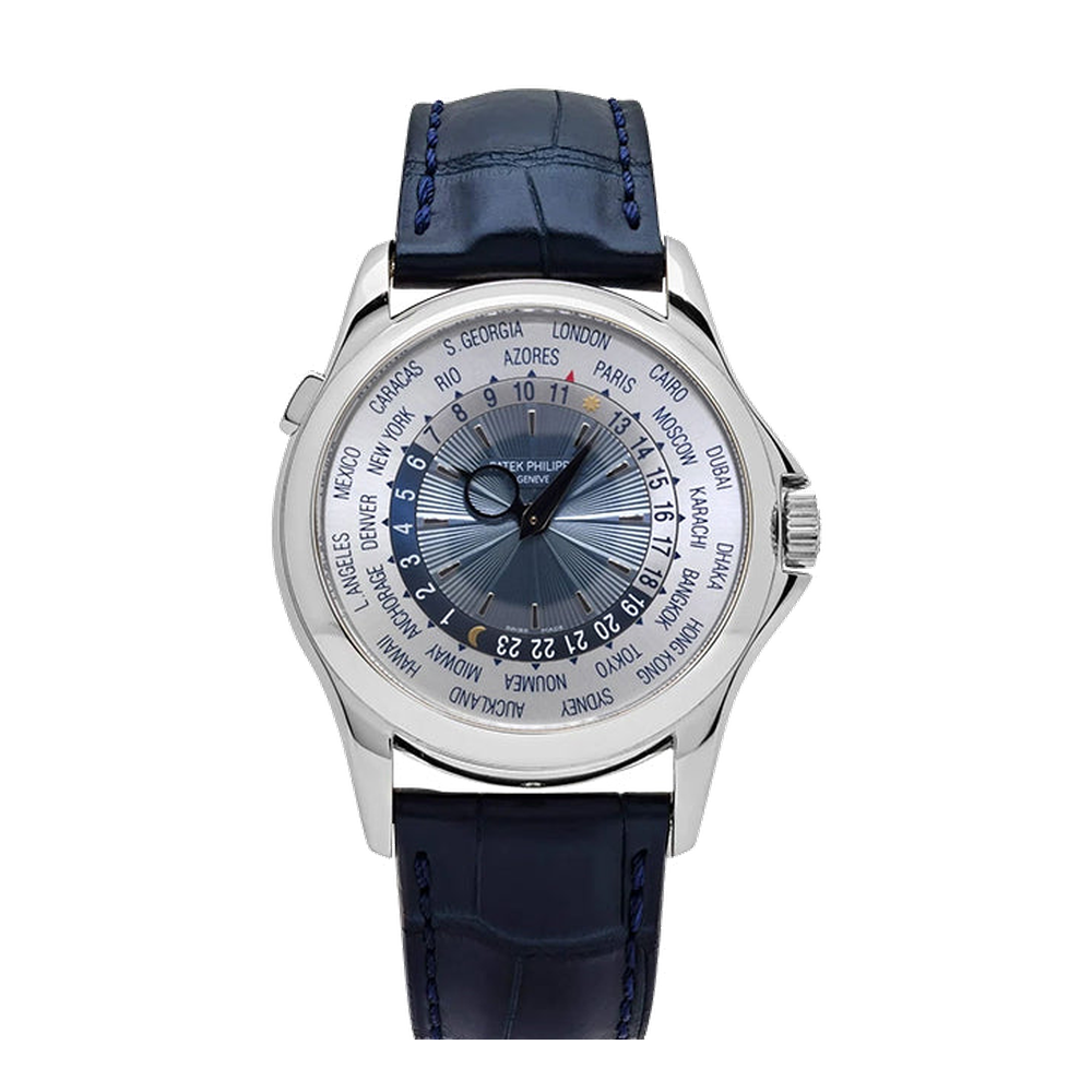 Patek Philippe World Time 5130 Blue / Navy Dial Straps