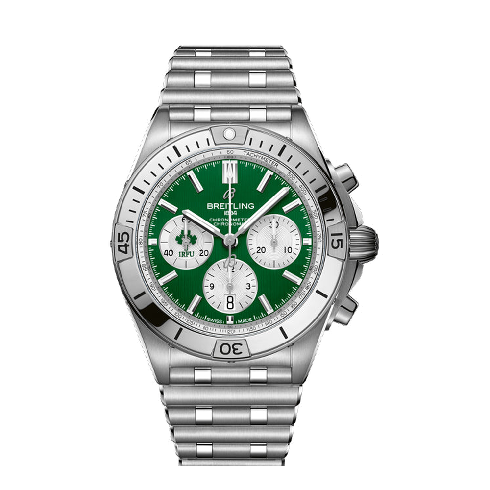 Breitling Chronomat B01 42 Six Nations / Ireland Green Dial Straps