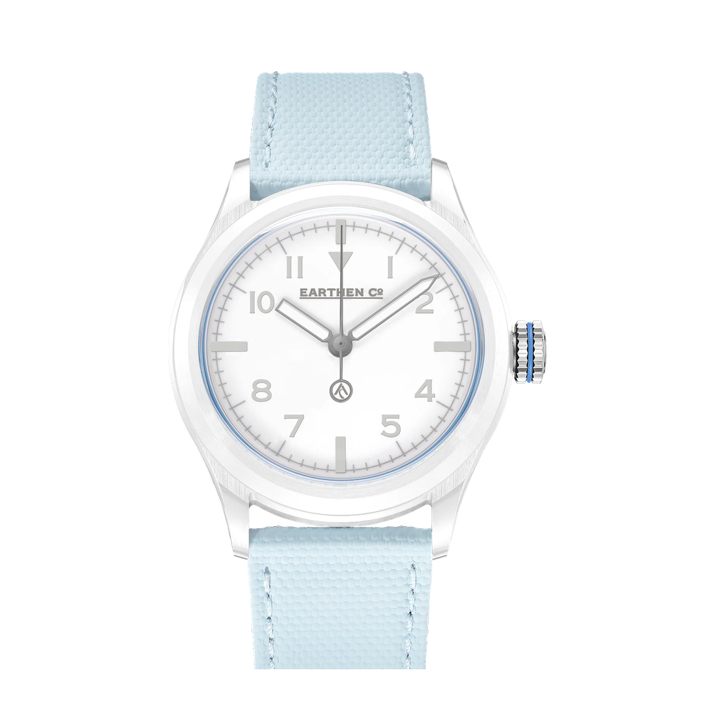 Earthen Blue Bird White Dial Straps