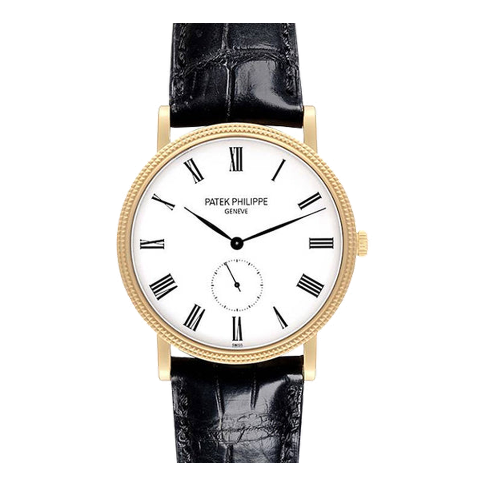 Patek Philippe Calatrava 5119 Yellow Gold/White White Dial Straps