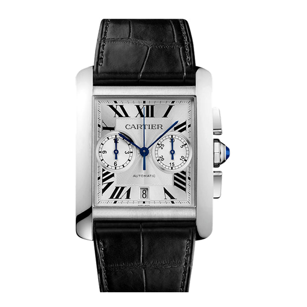 Cartier Tank MC 34.3 Chronograph Stainless Steel / Silver