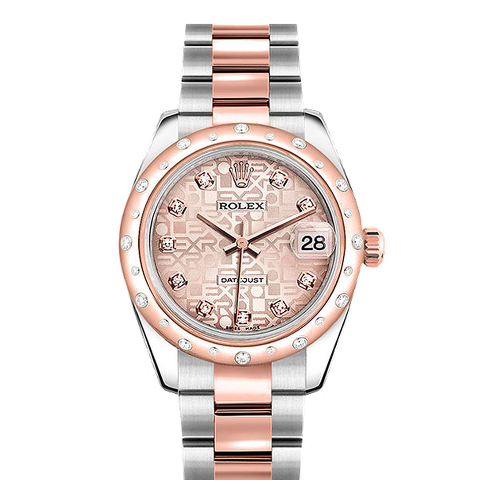 Rolex Datejust 31 Rolesor Everose Domed Diamond / Oyster / Pink Computer