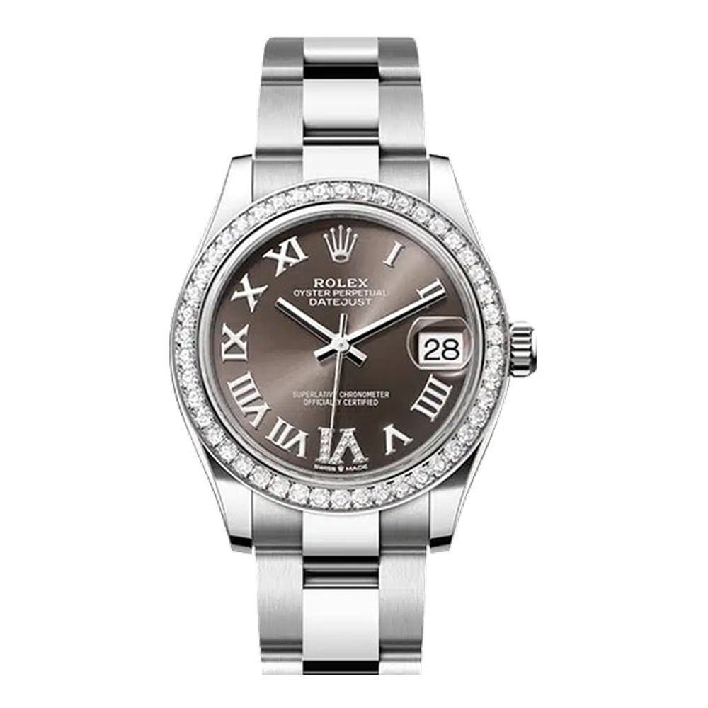 Rolex Datejust 31 Stainless Steel Diamond / Oyster / Grey - Roman