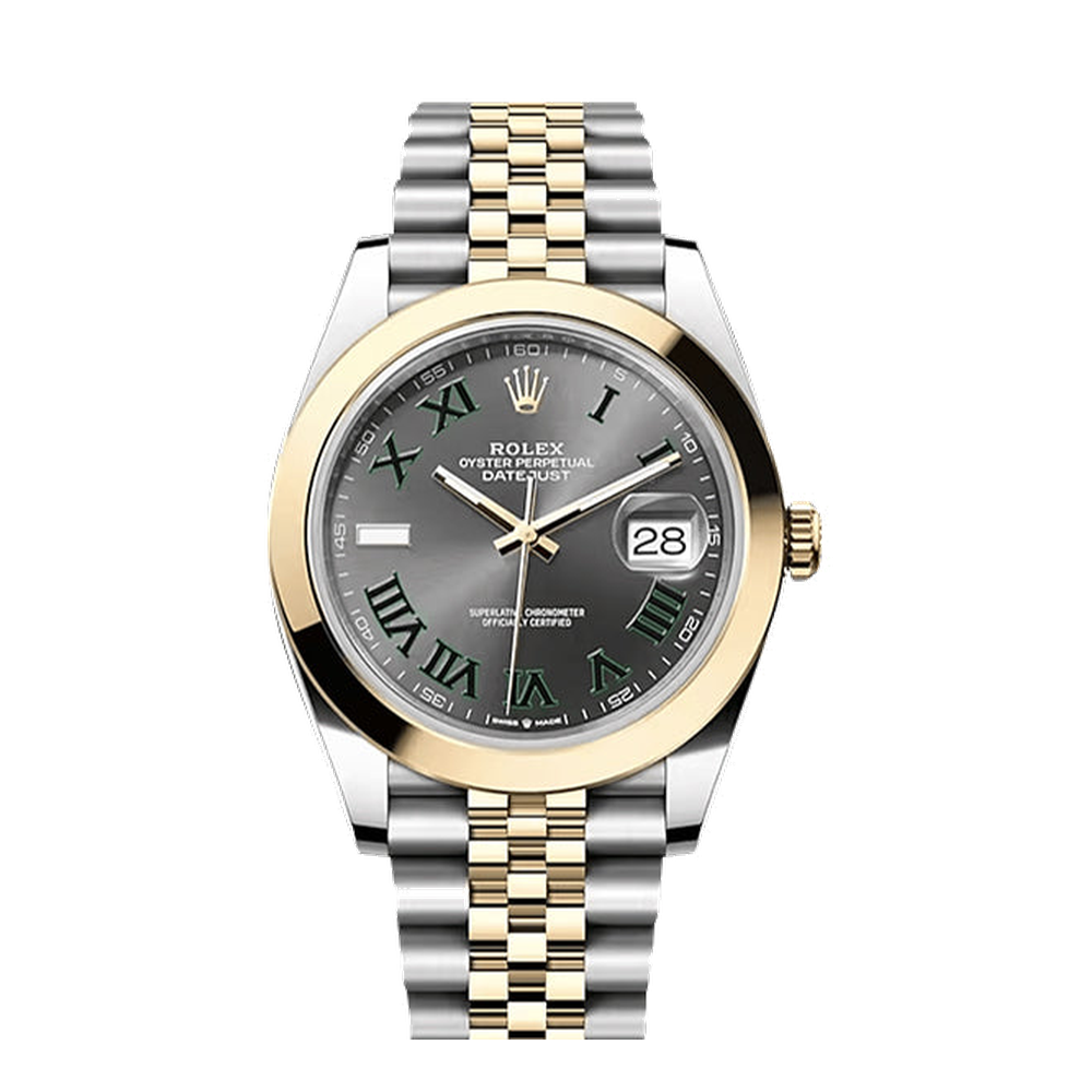 Rolex Datejust 41 Rolesor Yellow Smooth / Jubilee / Slate - Roman