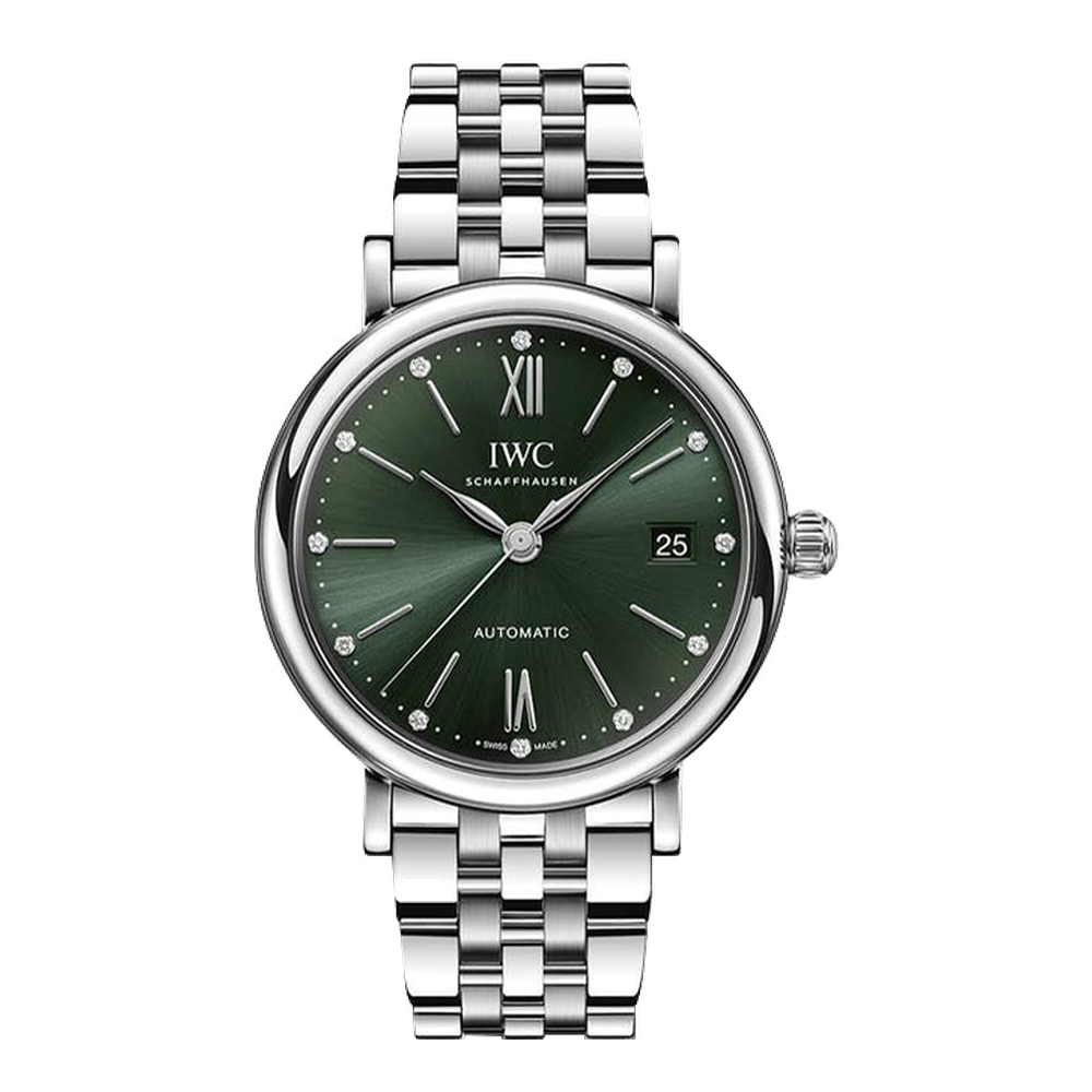 IWC Portofino Automatic 37 Stainless Steel / Green / Bracelet