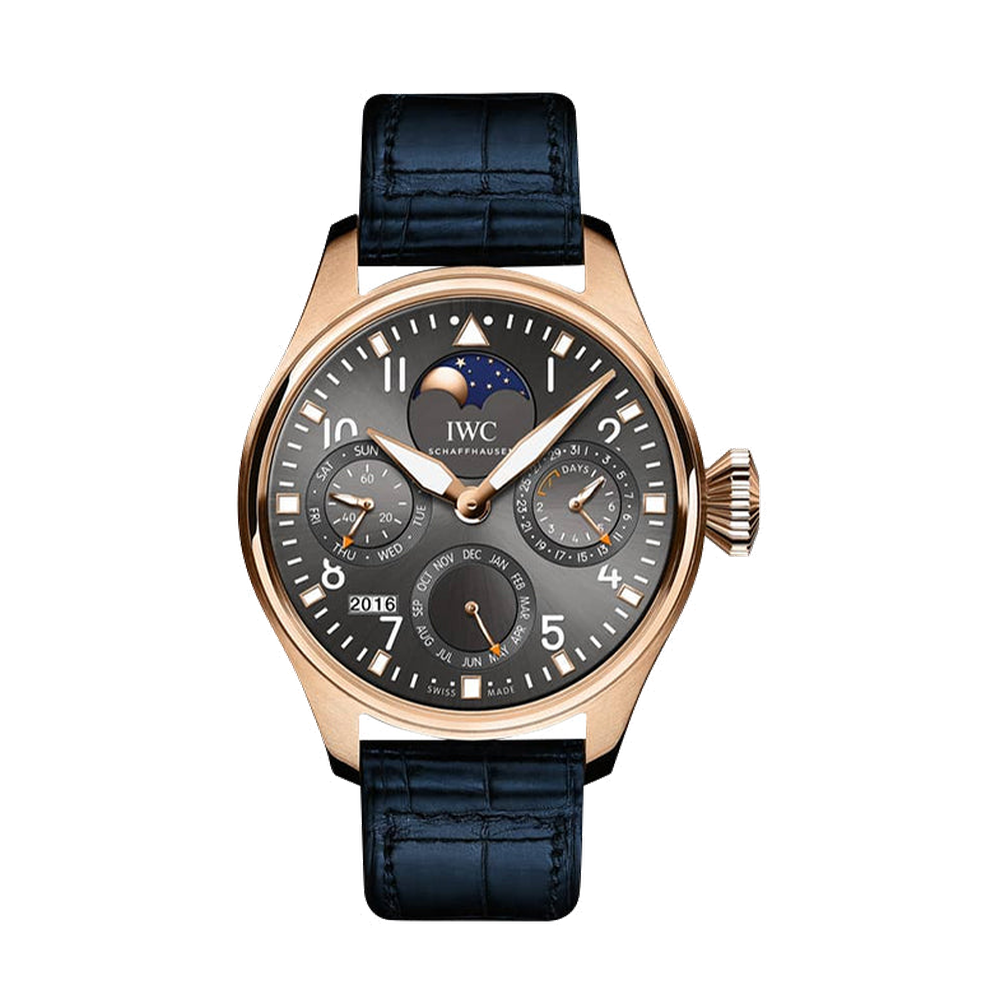 IWC Big Pilot's Watch Perpetual Calendar Edition 'A Tribute to the 1st IWC Pilot's Watch' Grey Dial Straps