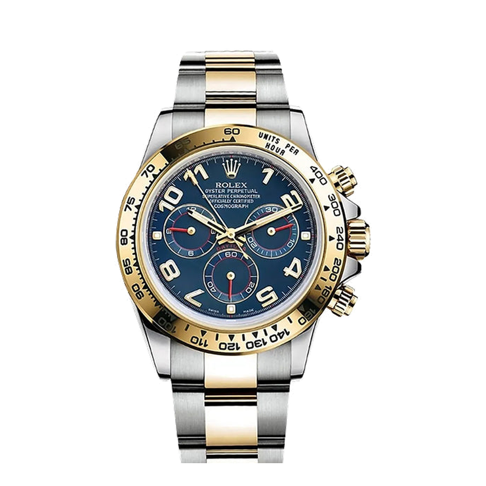 Rolex Daytona Rolesor Blue Racing Blue/Navy Dial Straps