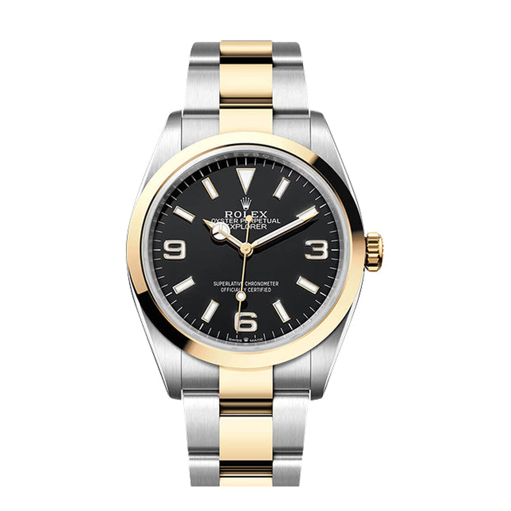 Rolex Explorer 36 Stainless Steel / Yellow Gold