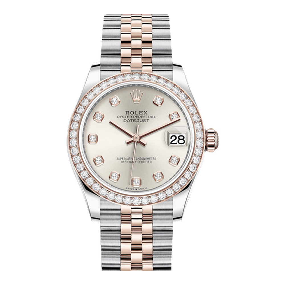 Rolex Datejust 31 Stainless Steel/ Rose Gold / Diamond / Silver - Diamond / Jubilee