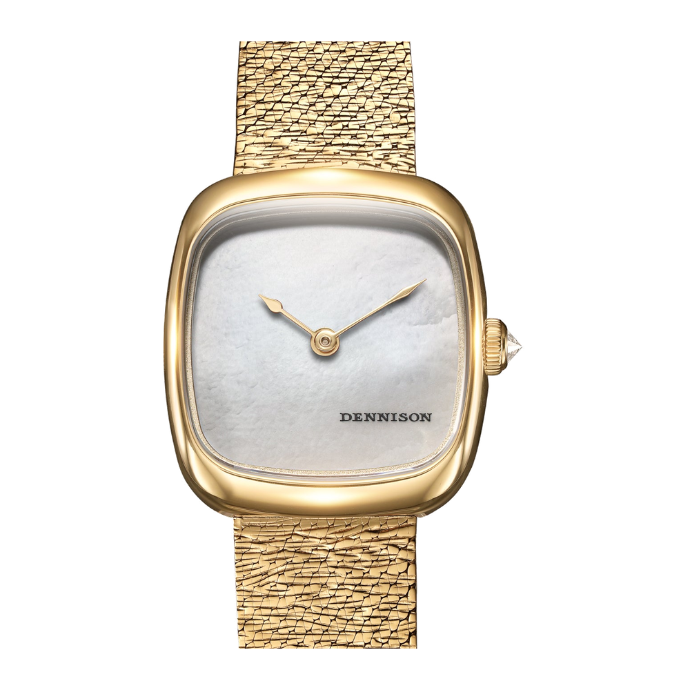 Dennison Mini White MOP In Gold White Dial Straps