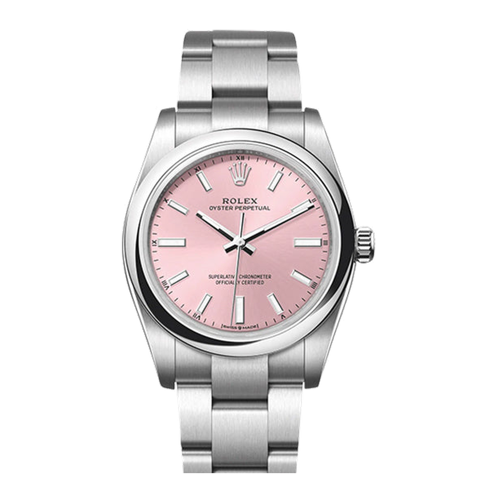 Rolex Oyster Perpetual 34 Stainless Steel / Pink